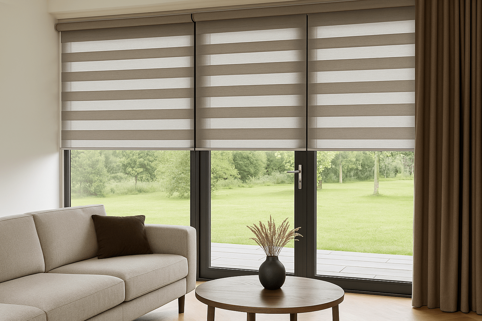 zebragordijn voor de woonkamer